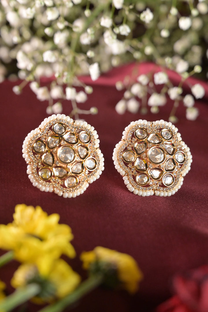 Janaki Polki Pearl Earrings