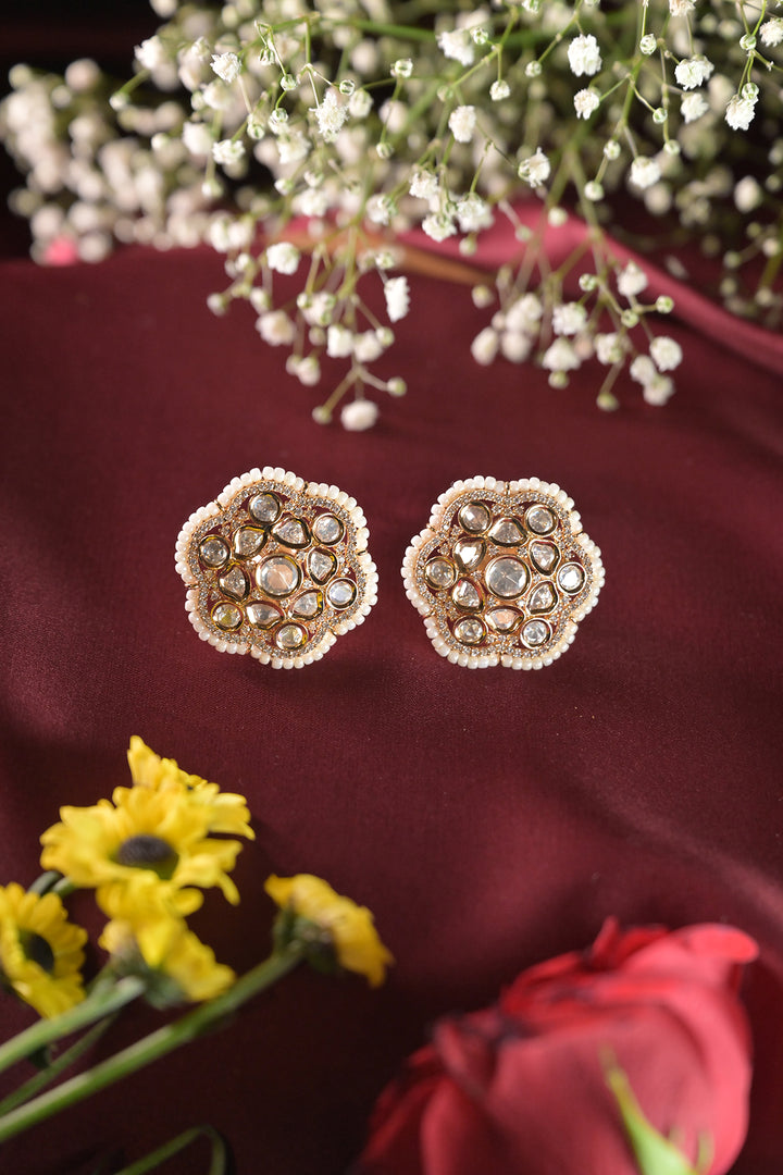 Janaki Polki Pearl Earrings