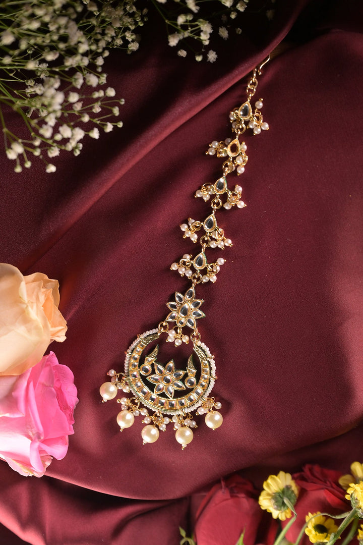Chandrika Kundan Sangeet Pearl Drop Mangtika