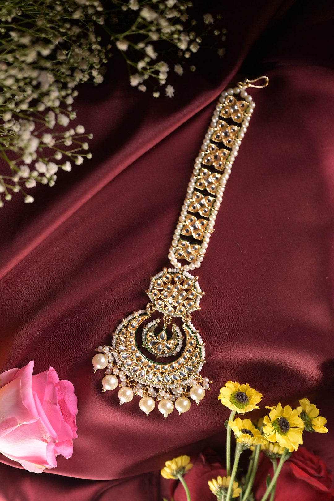 Chandbali Broad Patti Mangtika