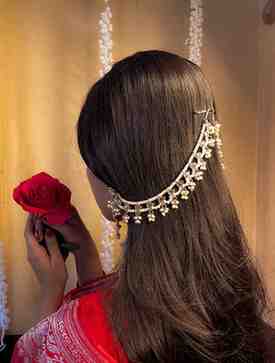 Rajwada Bridal Emerald Kundan Drop Kaansahara