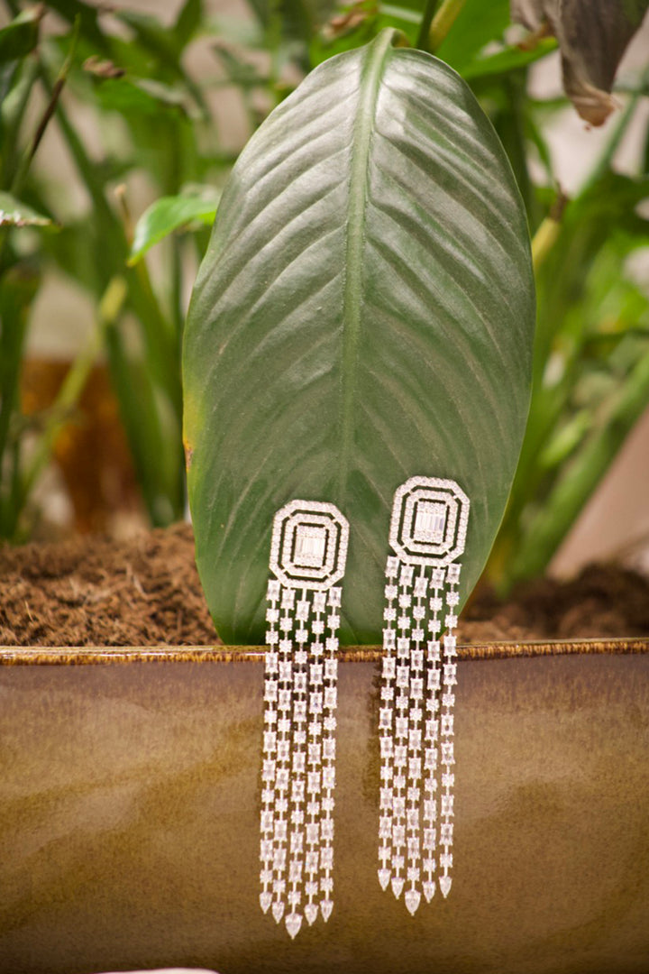Kalbadevi Diamond Cascade Earrings