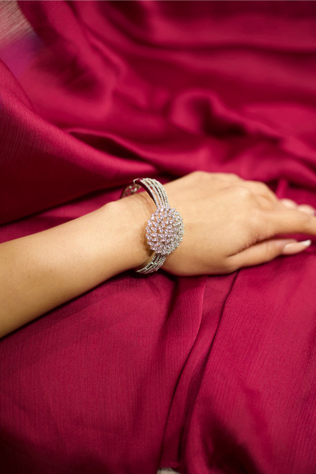 Lily Diamond Flower Cocktail Bracelet