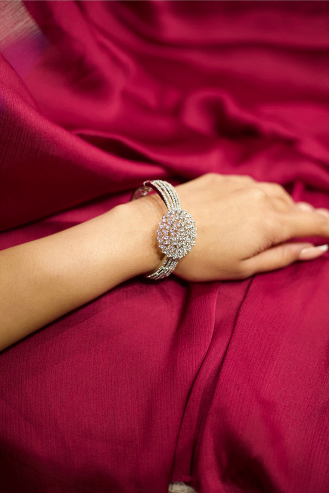 Lily Diamond Flower Cocktail Bracelet