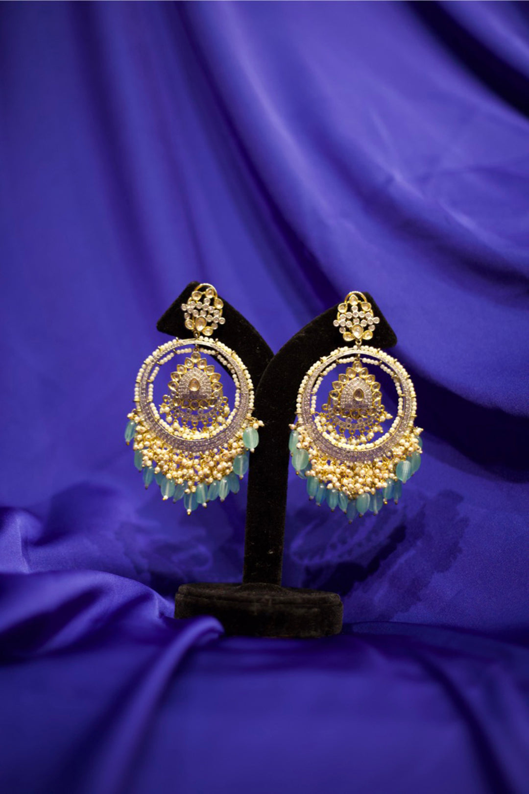 Mira Mint Jadau Chaandbalis Earrings
