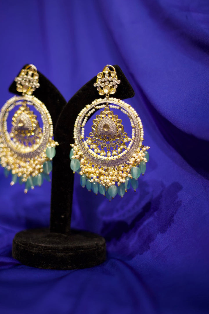 Mira Mint Jadau Chaandbalis Earrings