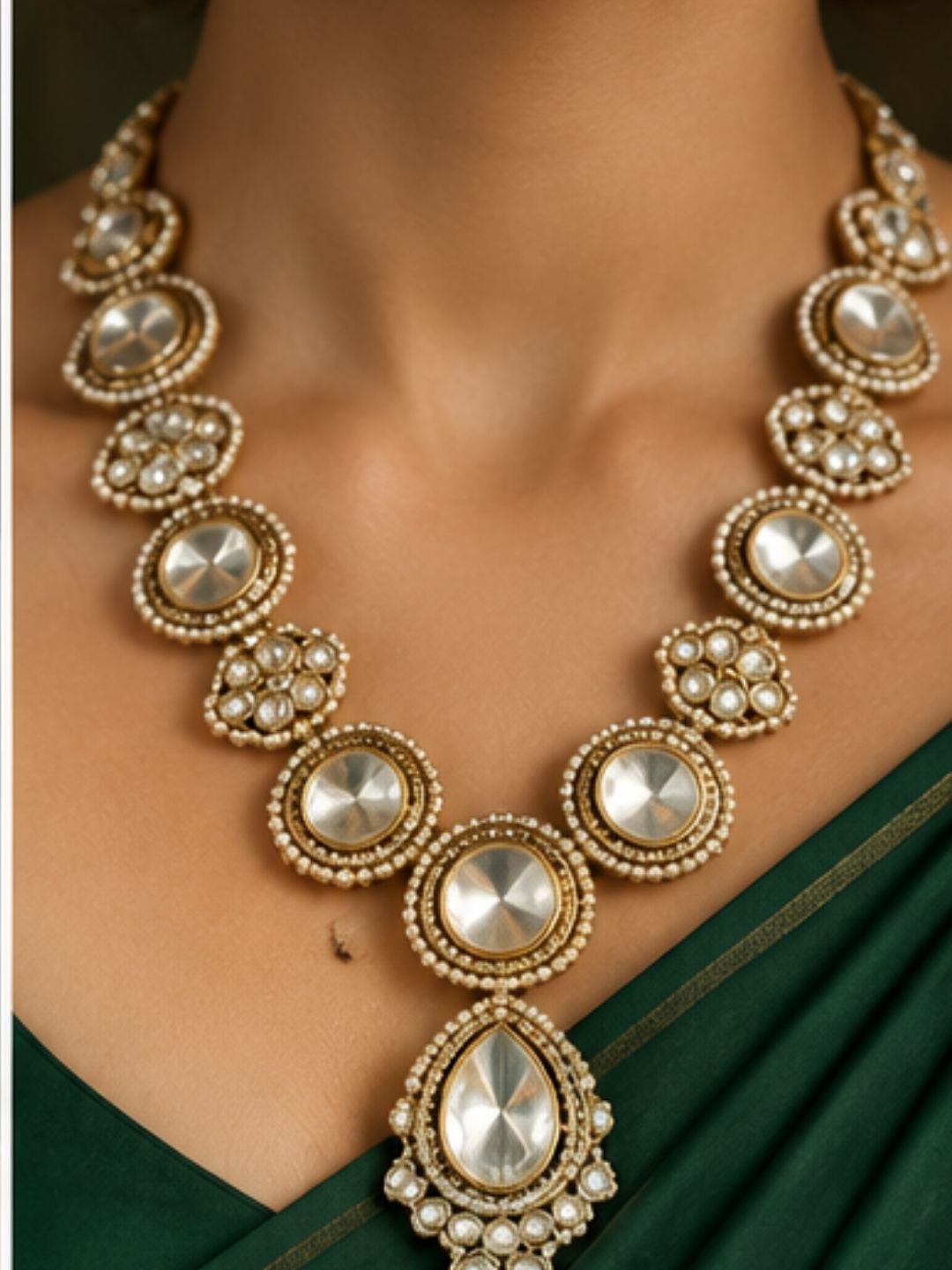 Shringarika Signature Style Uncut Polki Long Necklace