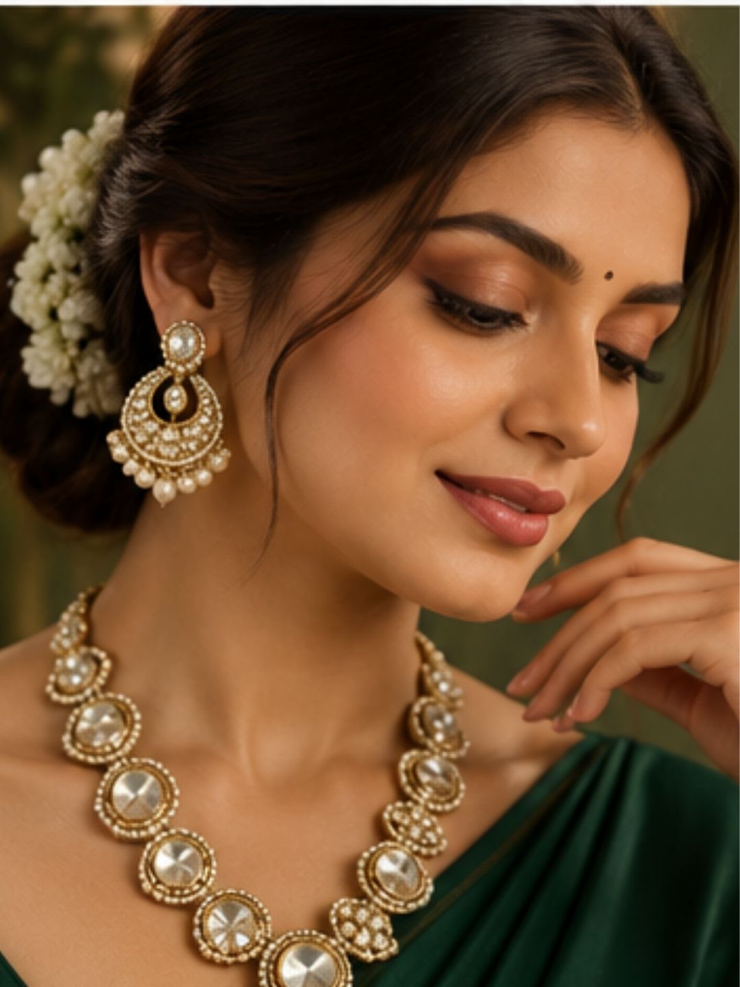 Shringarika Signature Style Uncut Polki Long Necklace