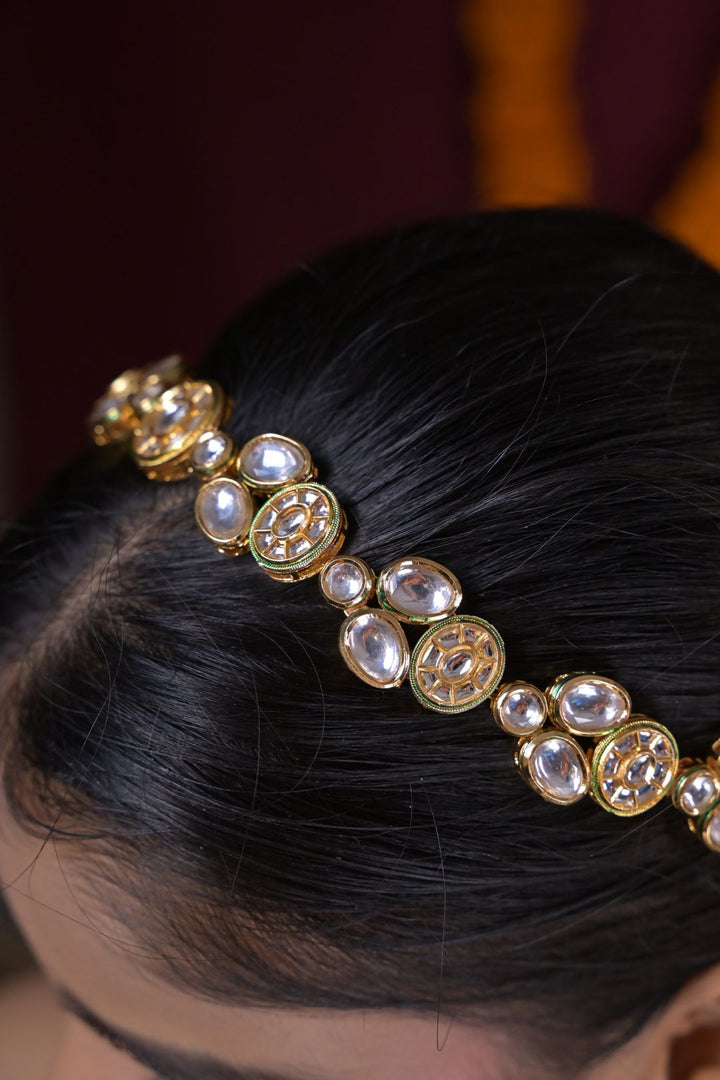 Shyama Sangeet Gold Plated Kundan Sheeshpatti