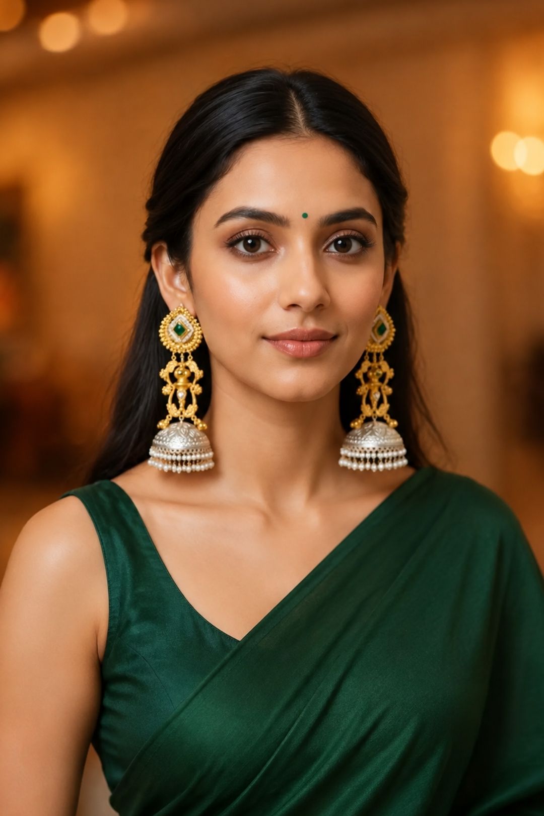 Radiant Golden Lightweight Dangler Earrings