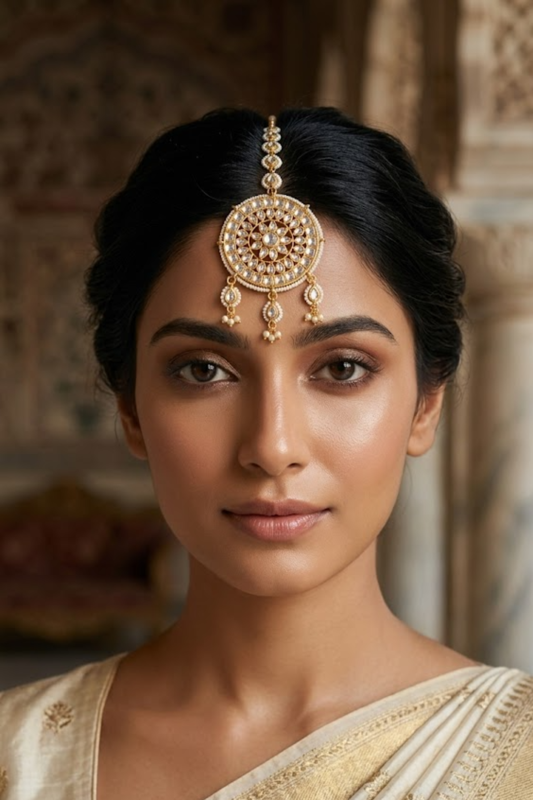 Mahima Sangeet Gold-Plated Pearl Maangtika