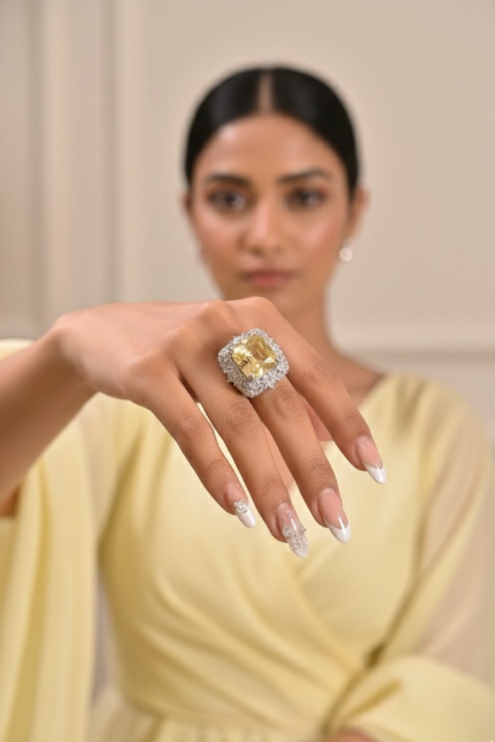 Venice Cocktail Gemstone Adjustable Ring