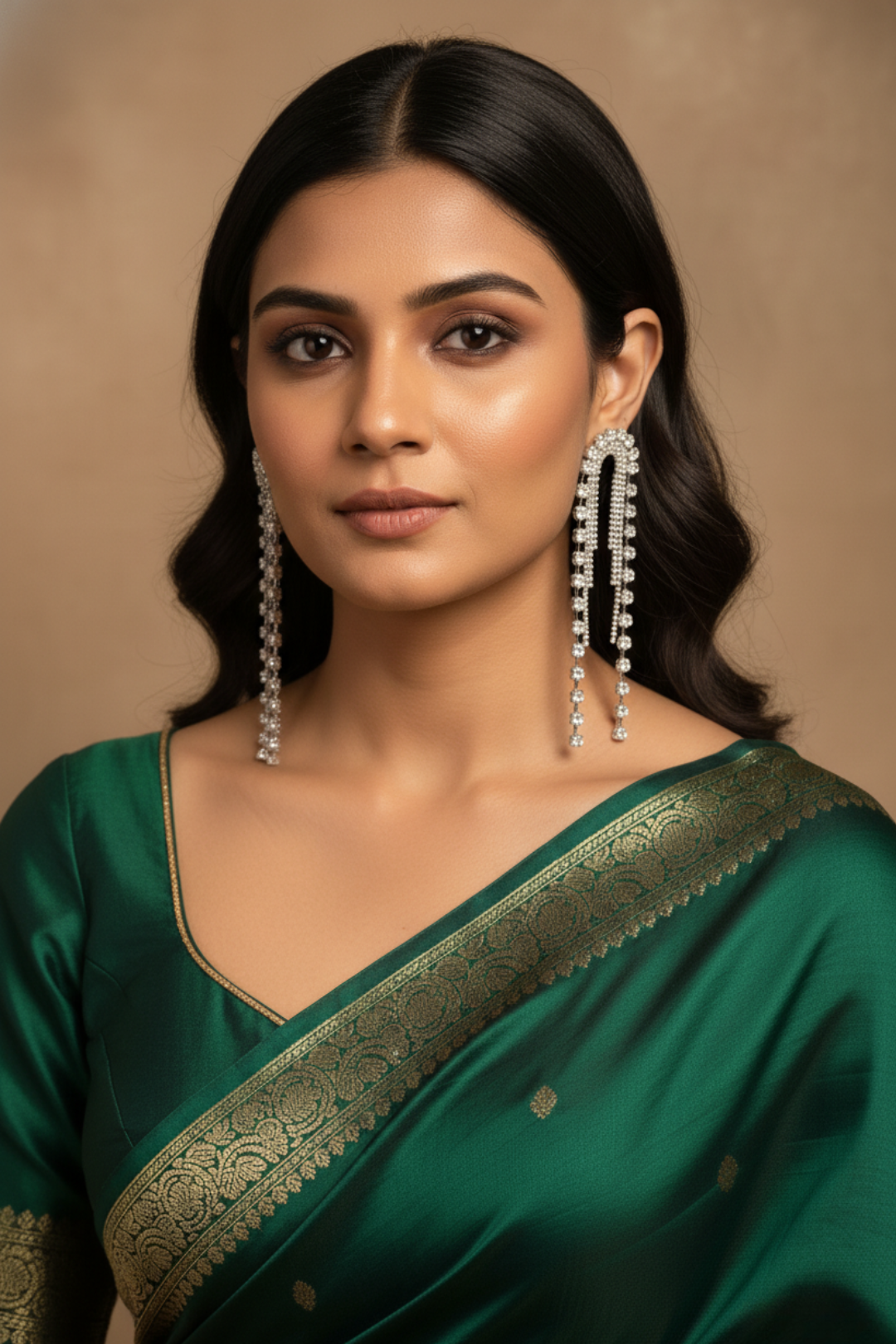 Maria Cocktail Long Diamond Earrings