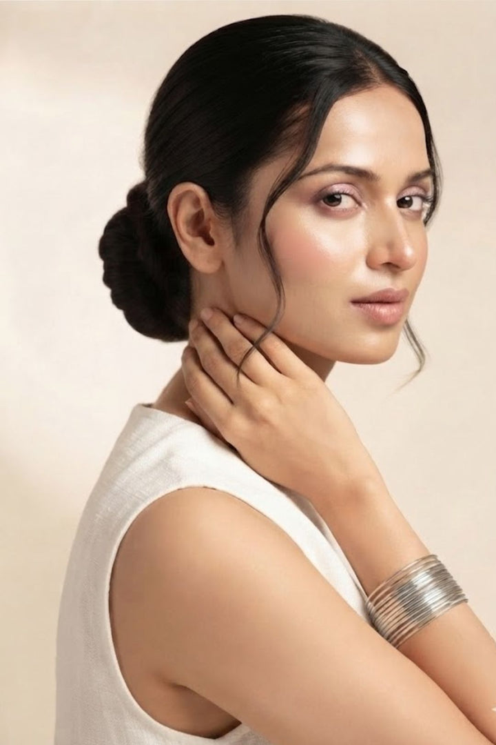 Mandakini Oxidised Dailywear Silver Bangle
