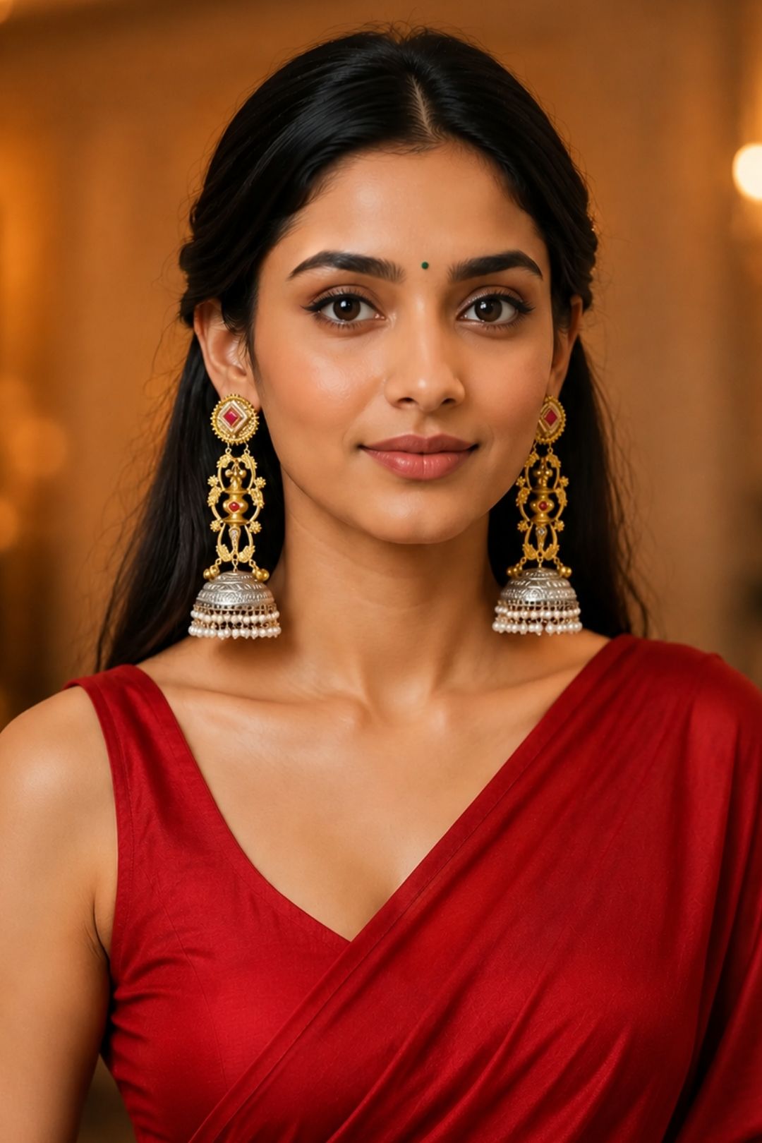 Radiant Golden Lightweight Dangler Earrings