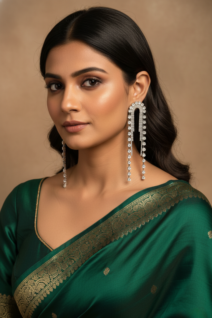 Maria Cocktail Long Diamond Earrings