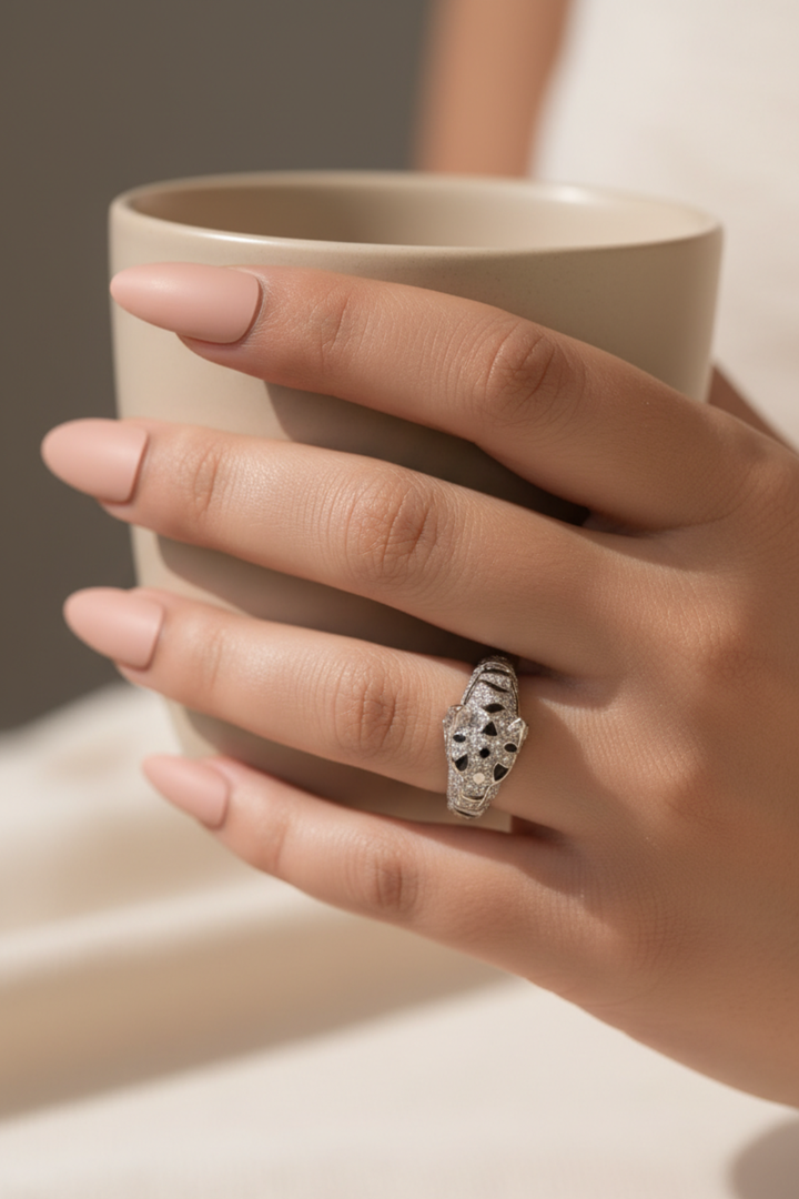 Panther Open Diamond Ring