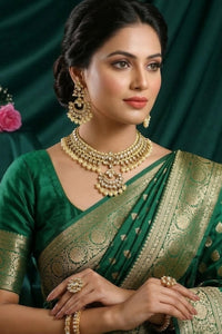 Vijaya Kundan Pearl Drop Sangeet Necklace