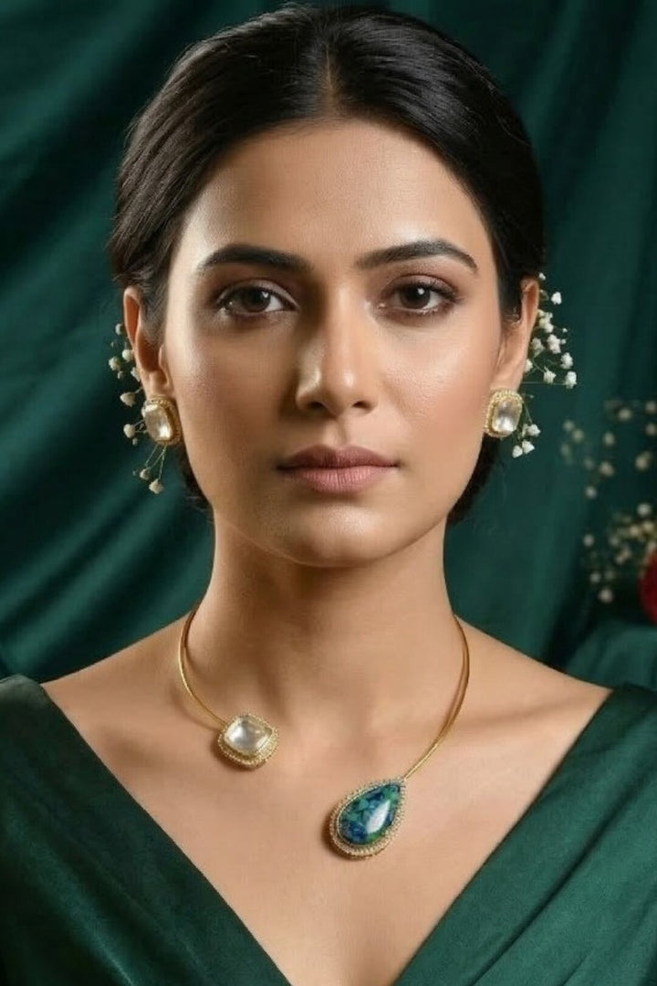 Vijaya Open Polki Western Chokar Necklace