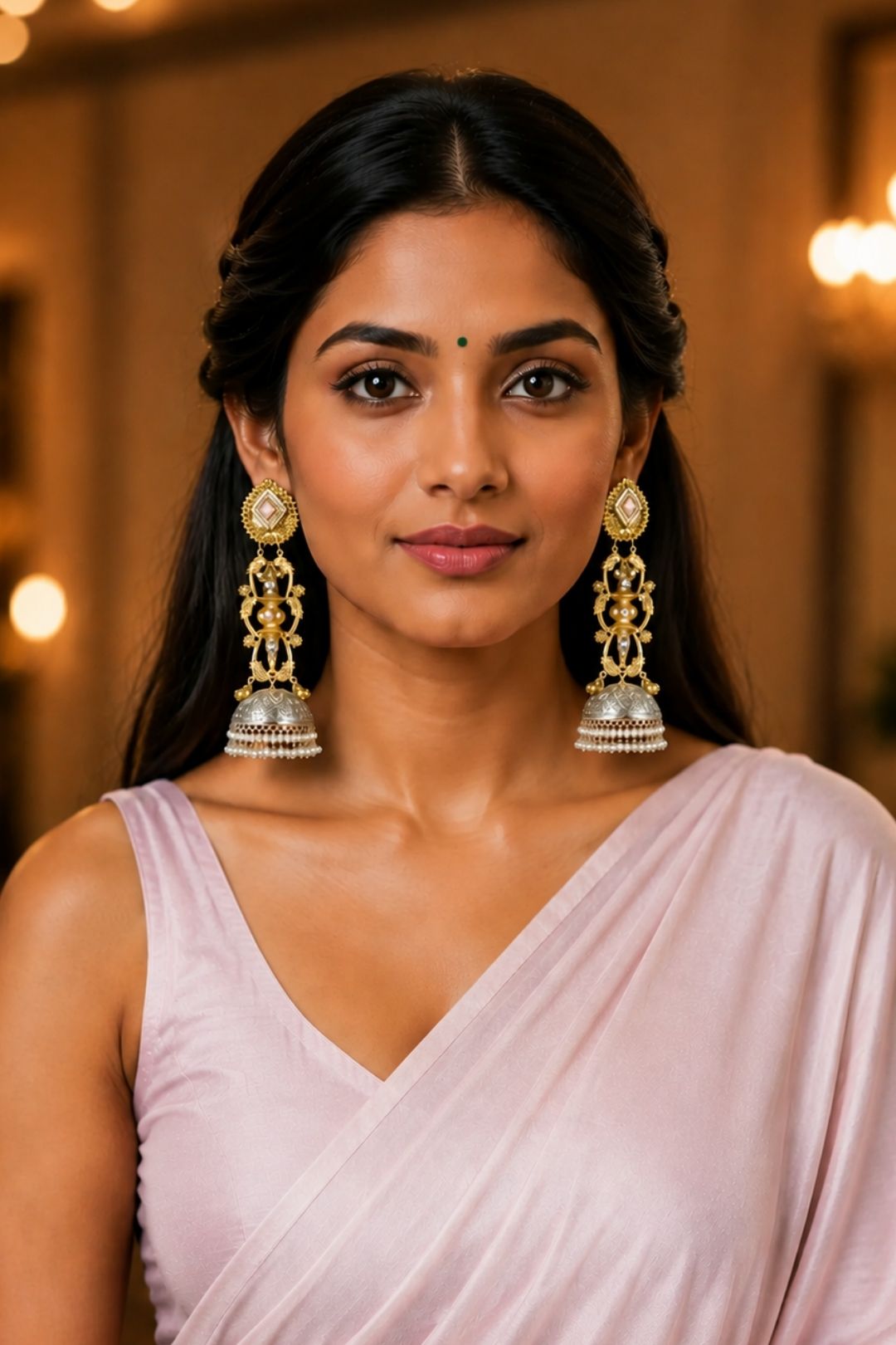 Radiant Golden Lightweight Dangler Earrings