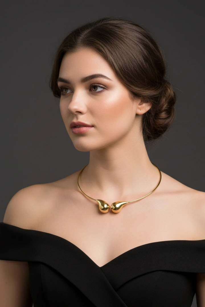 Enamel Collar Sophisticated Crisp Chokar Necklace