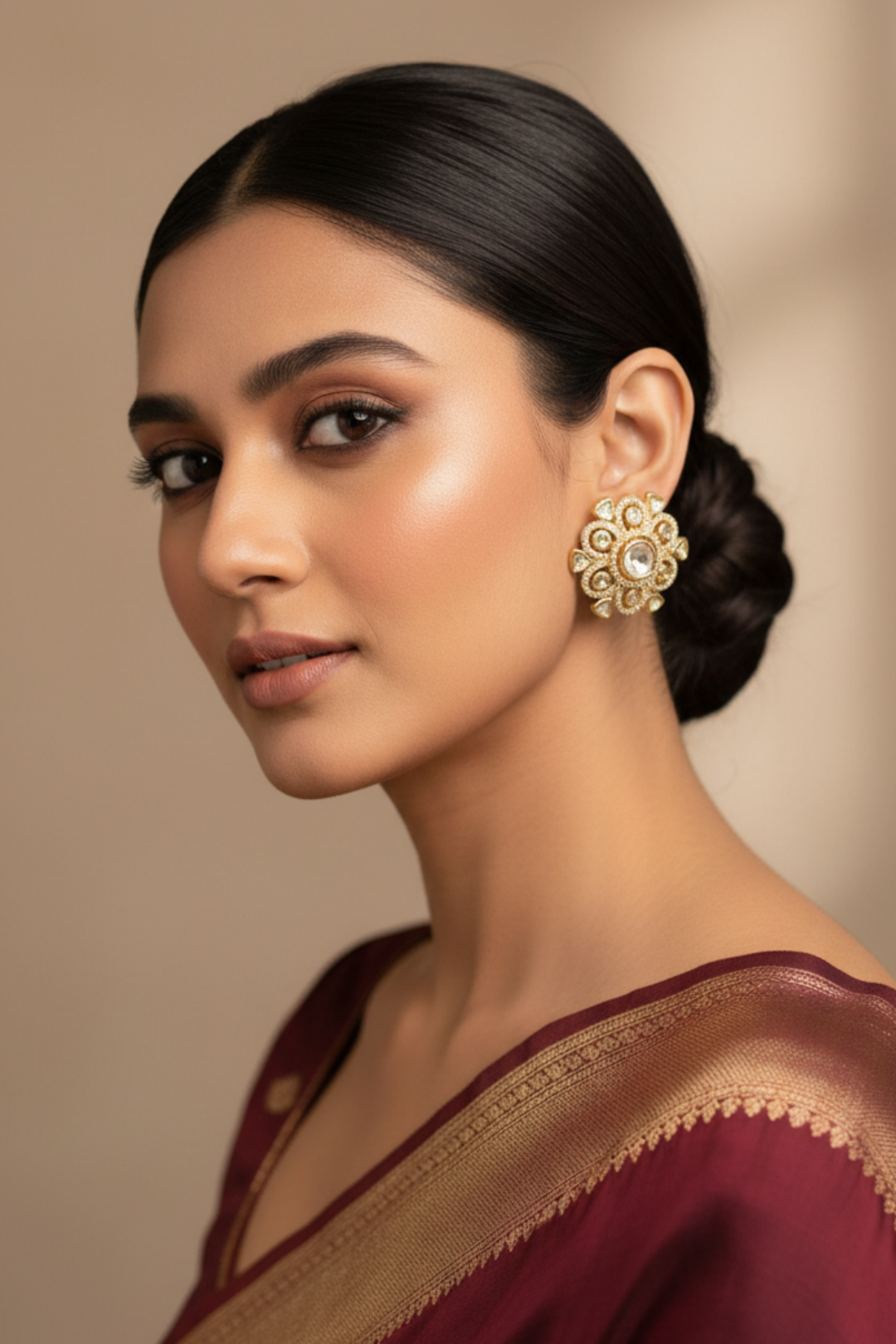 Somnath Polki Stud Earrings