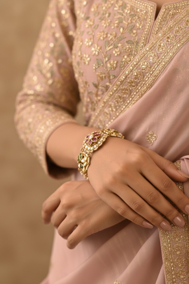 Navratan Phool Adjustable Bracelet