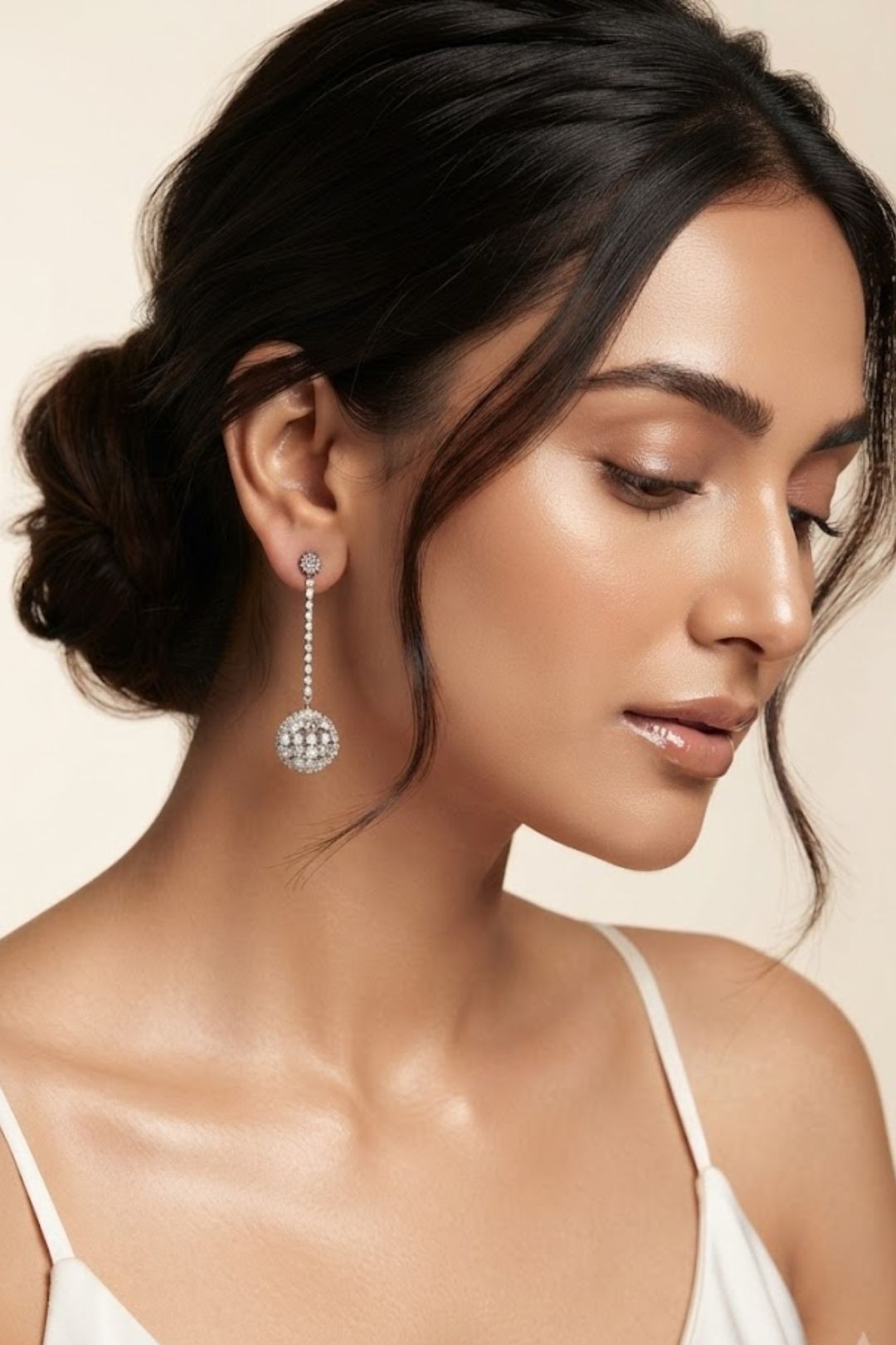 Prague Ball Drop Diamond Earrings