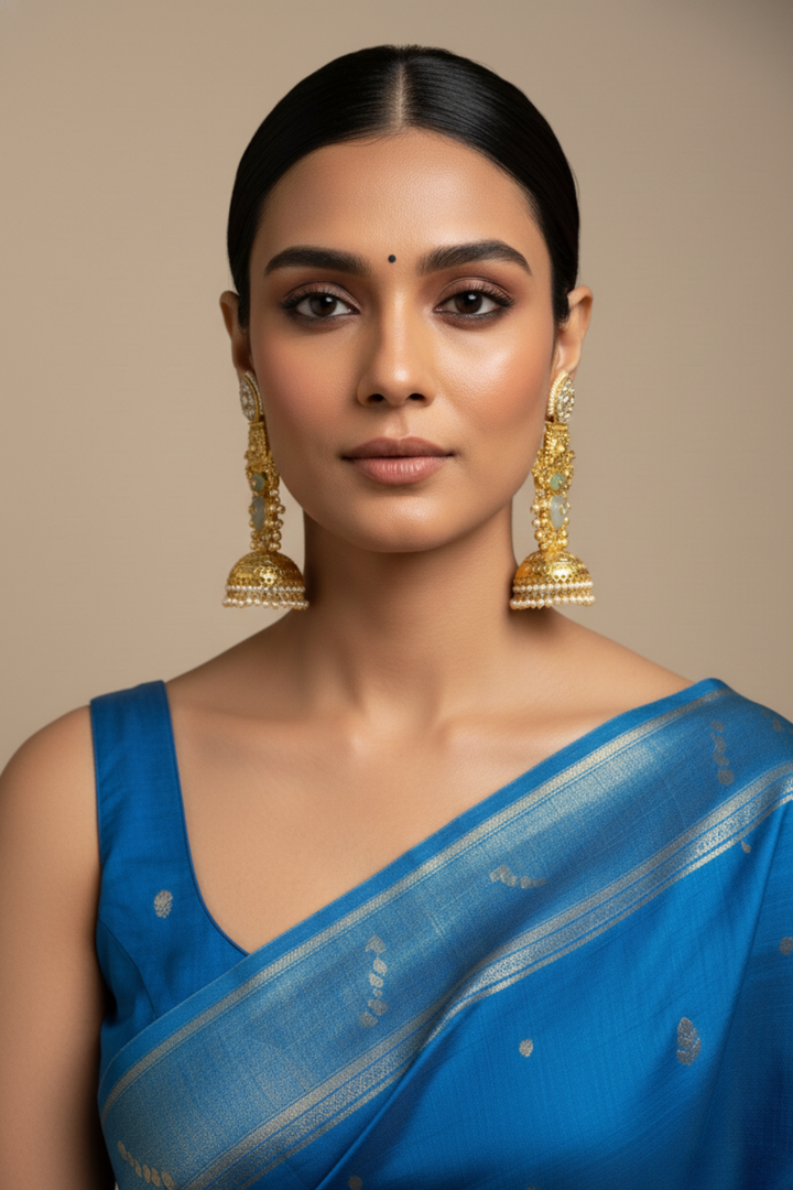 Alisha Boho Long Golden Dangler Earrings