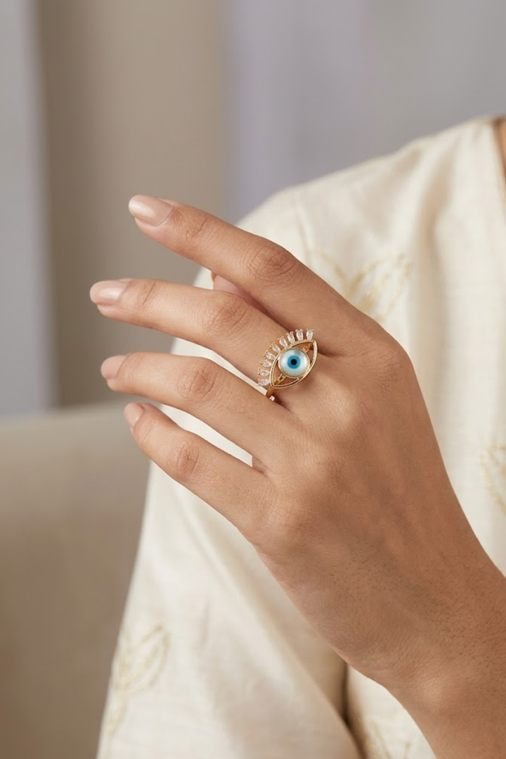 Evil Eye Adjustable Ring