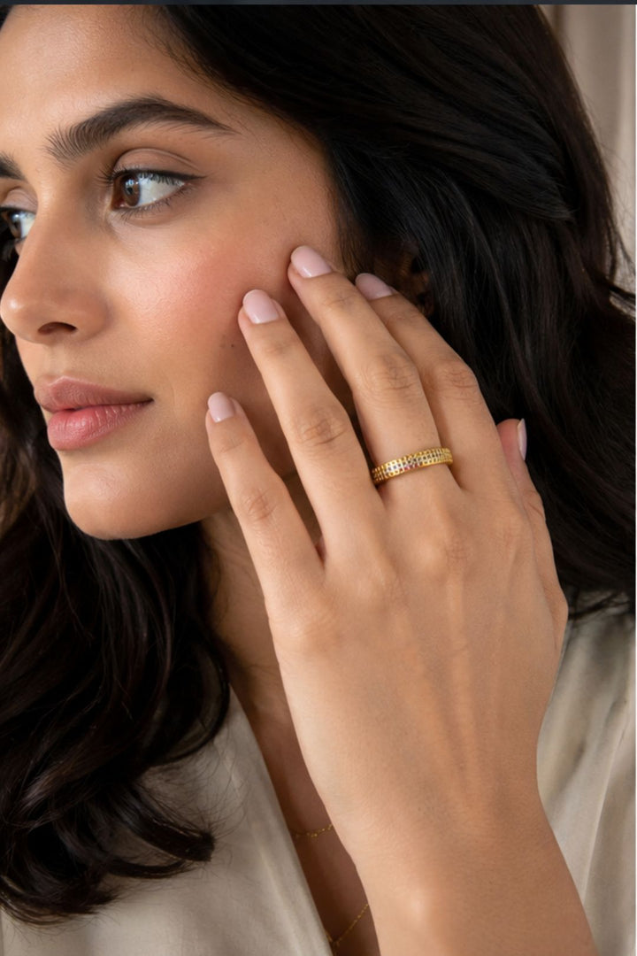 Allie Office Tricolor Gold Ring