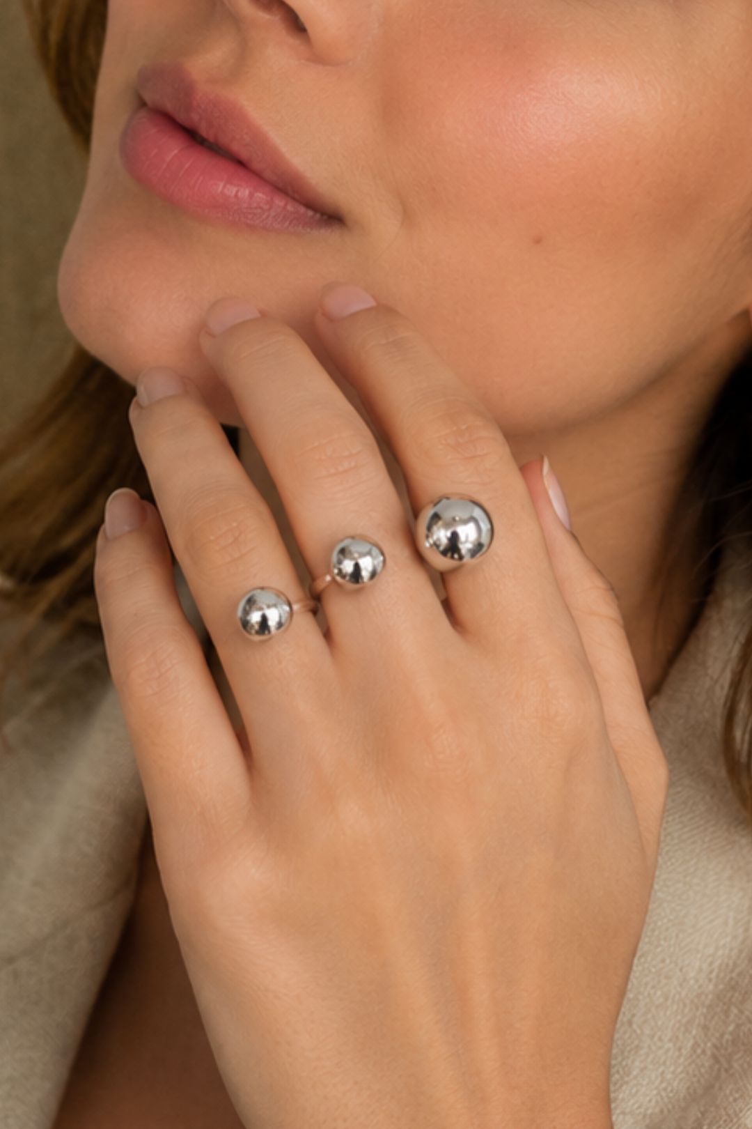 Avon Silver Three Finger Vacation Ring