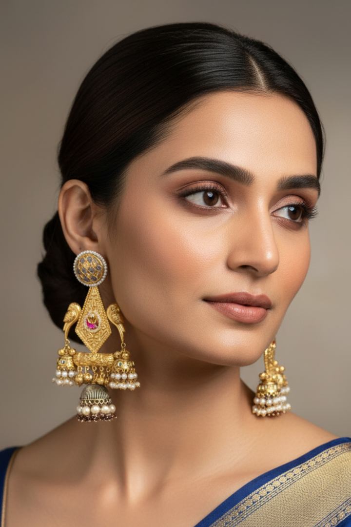 TajRani Boho Jhumka Earrings