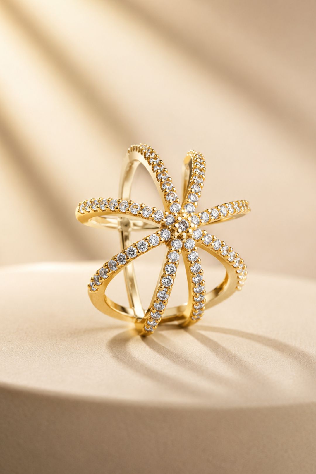Medway Diamond Gold Adjustable Ring