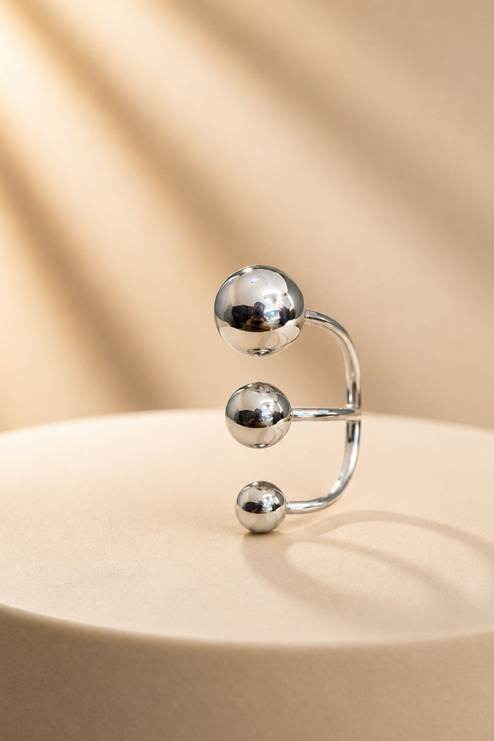 Avon Silver Three Finger Vacation Ring