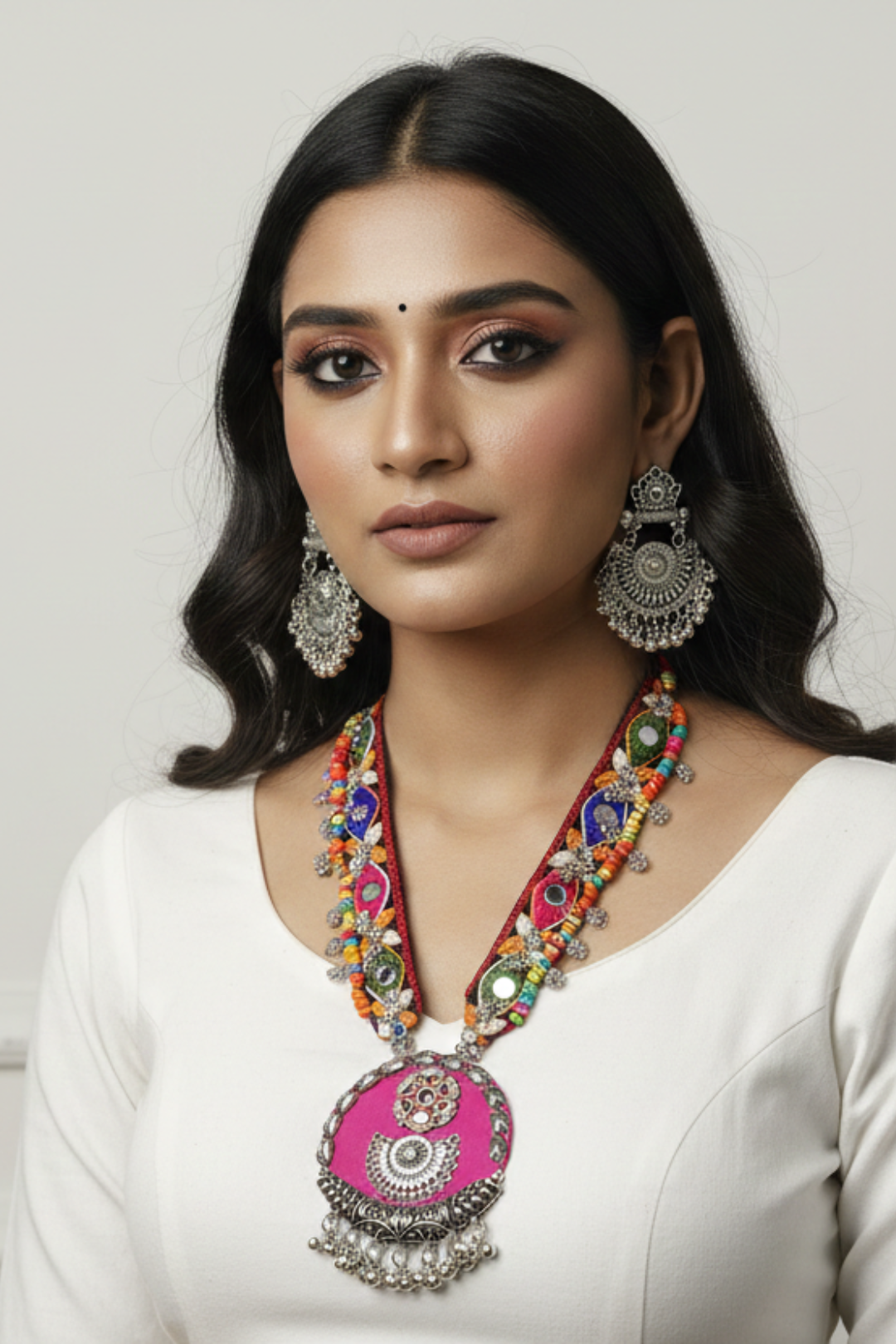 Phoolwadi Gujarati Silver Necklace