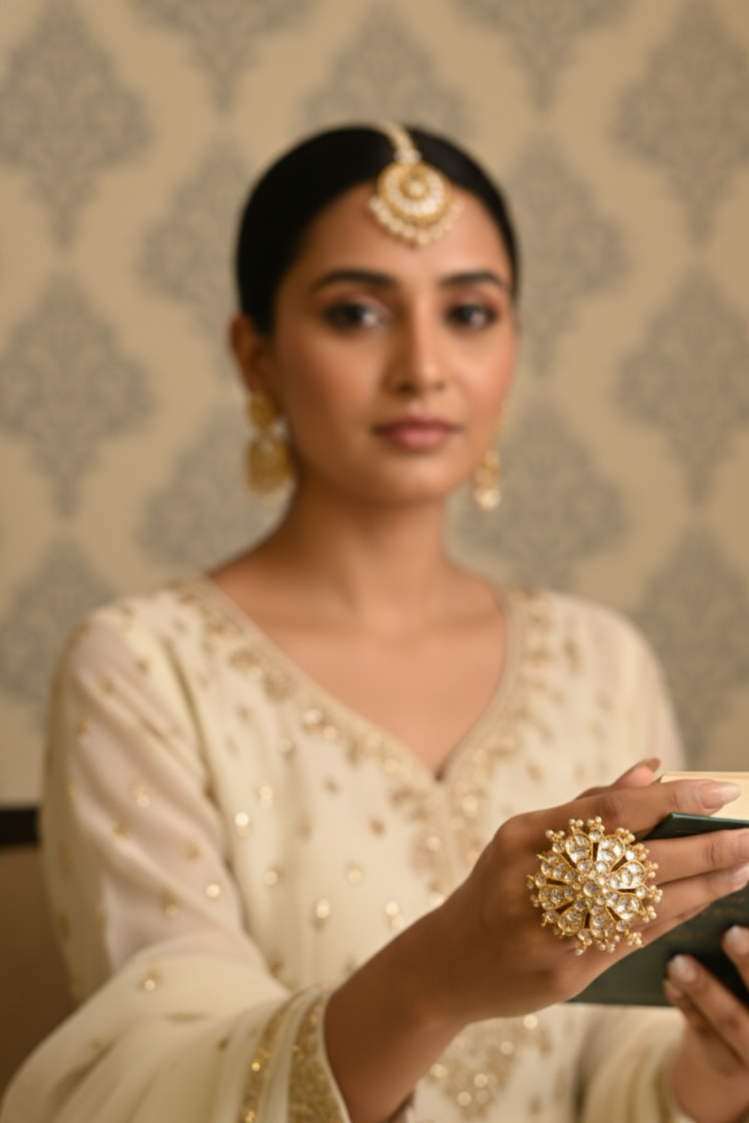 Noor-E-Kundan Adjustable Ring