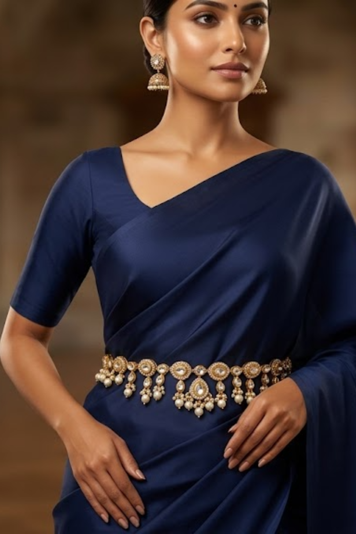 Sameeksha Polki Pearl Drop Bridal Kamarband