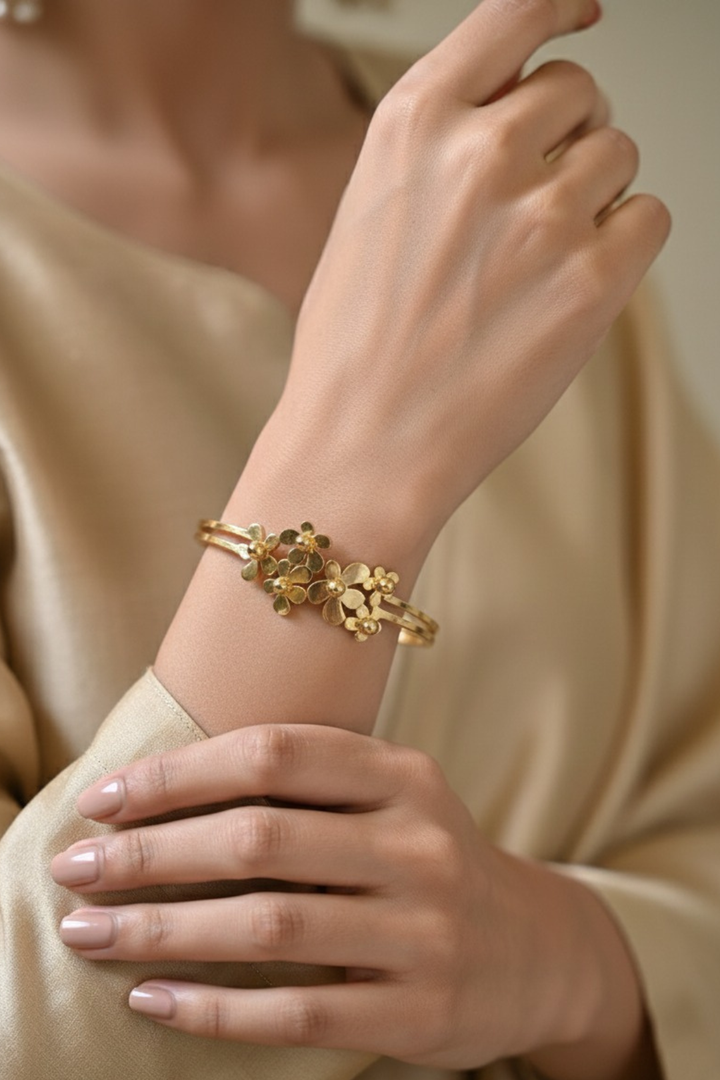 Flower Golden Adjustable Bracelet
