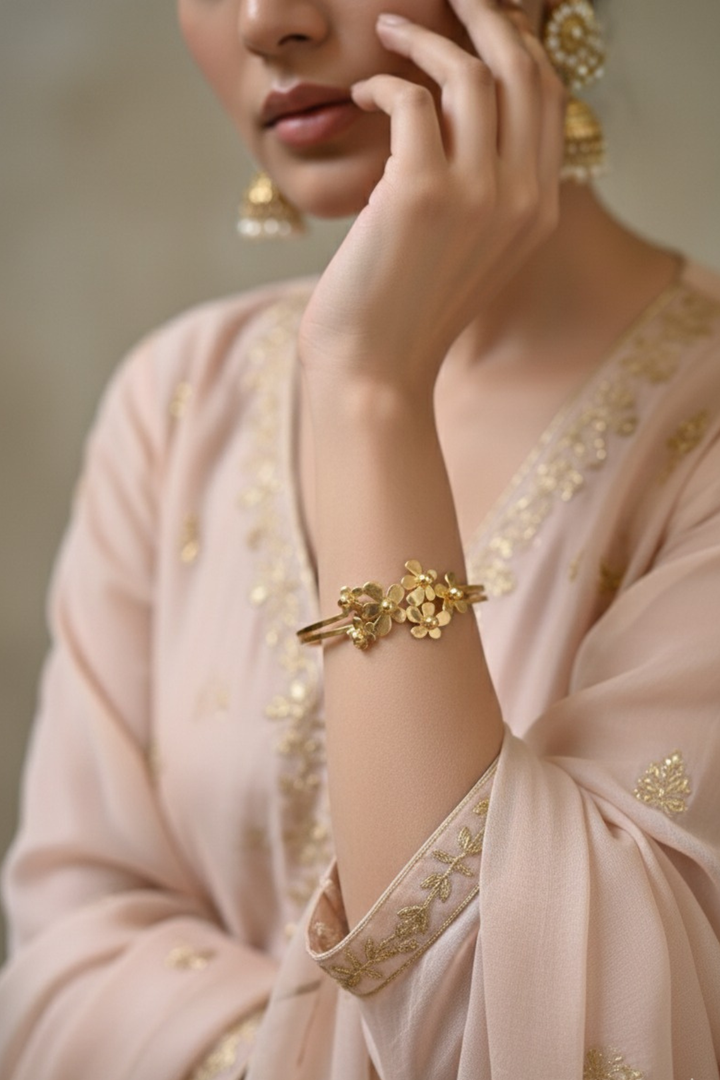 Flower Golden Adjustable Bracelet