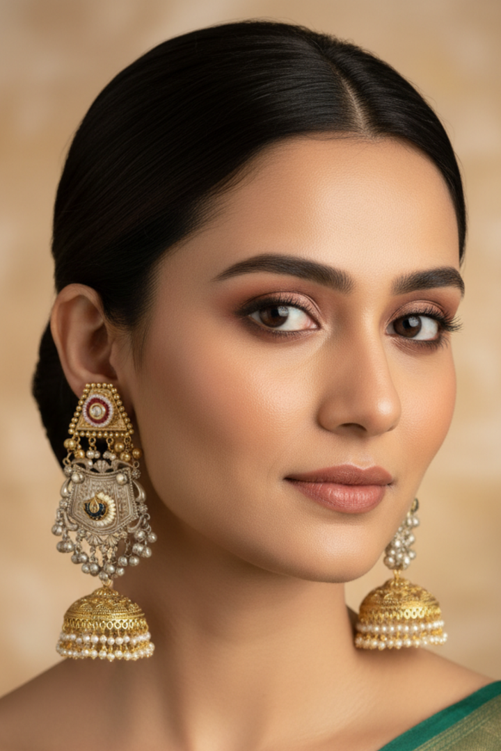 Golden Medina Long Boho Dangler Earrings