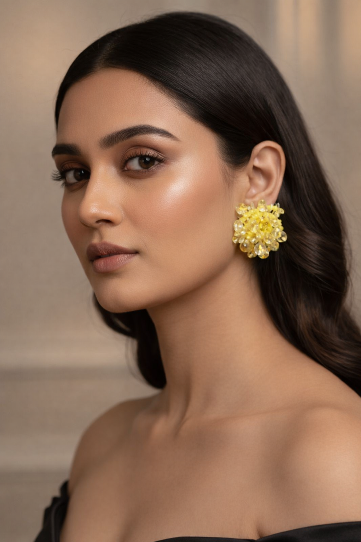 Evening Cluster Drop Earrings