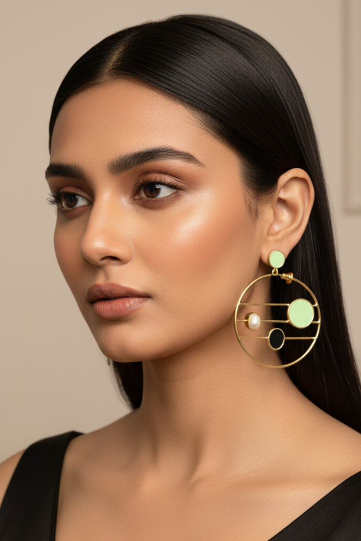 Big Gold Circle Hoop Earrings