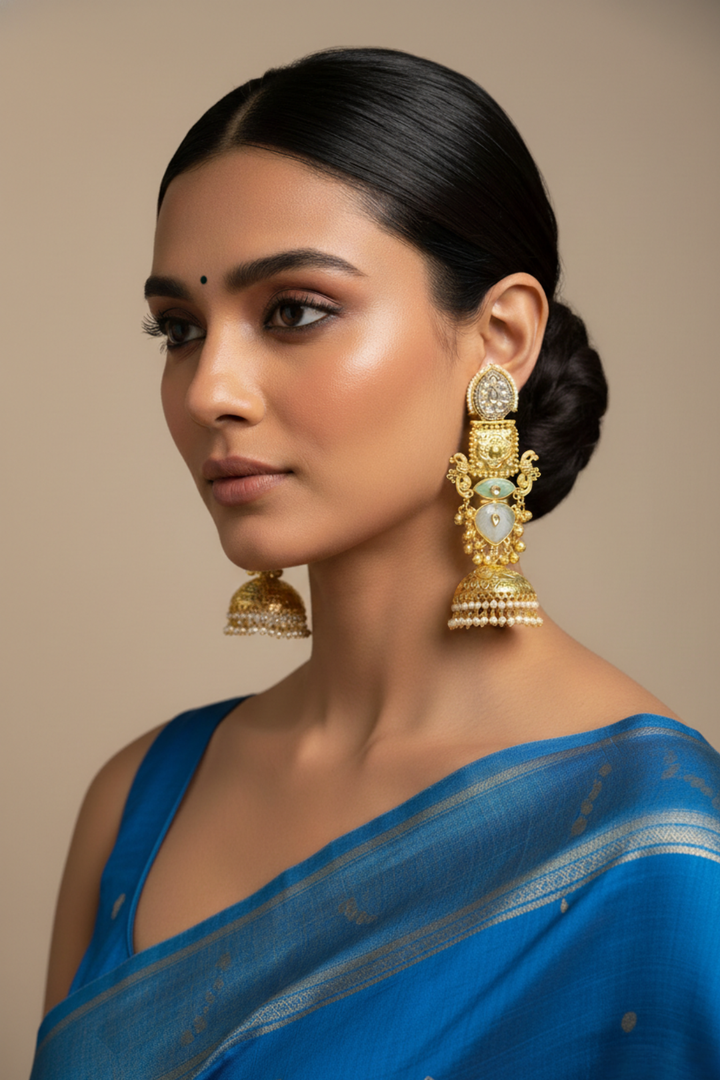 Radiant Golden Lightweight Dangler Earrings