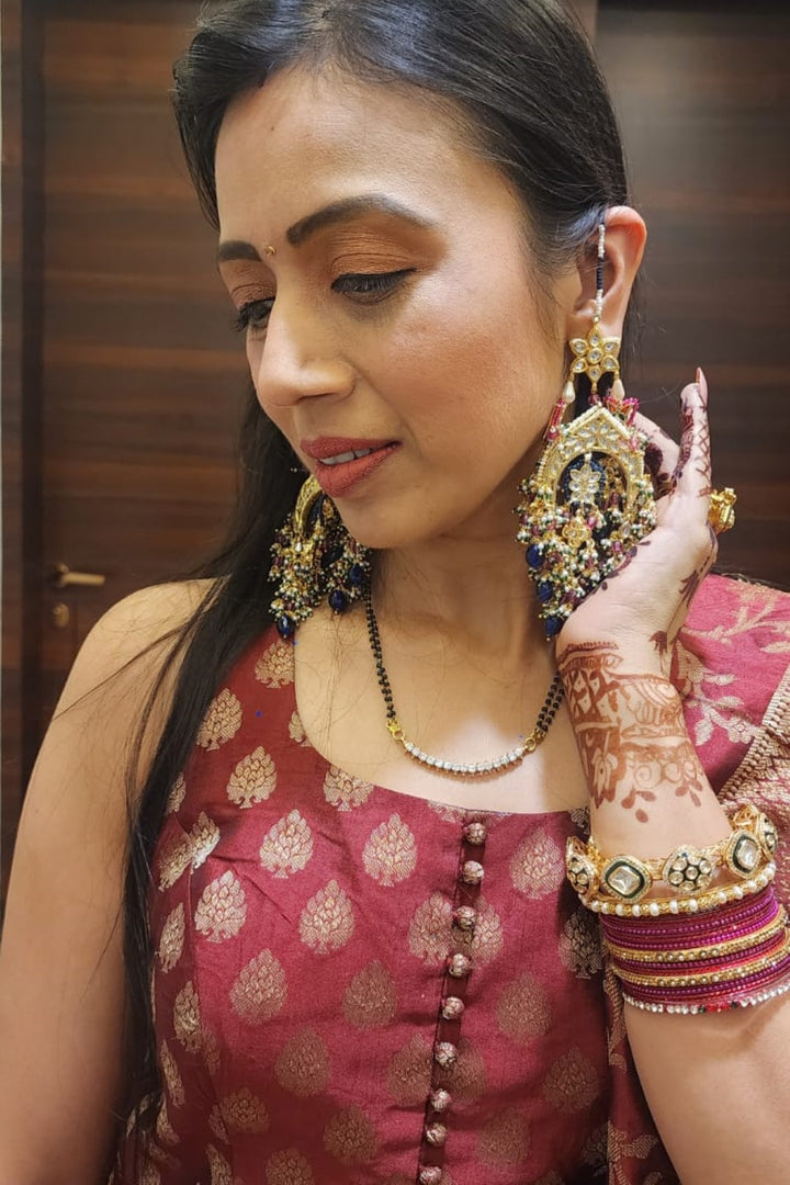 Bhumroo Kashmiri Traditional Blue Earings