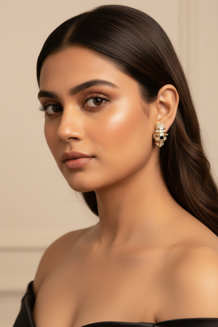 Gold Leo Petite Studs Earrings