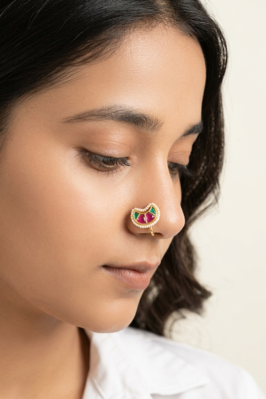 Pushpika Kundan Nosering