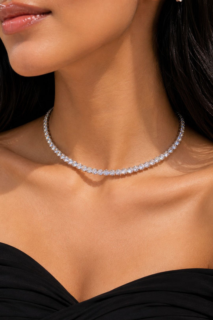 Tashima Diamond Grey Cocktail Chokar Necklace