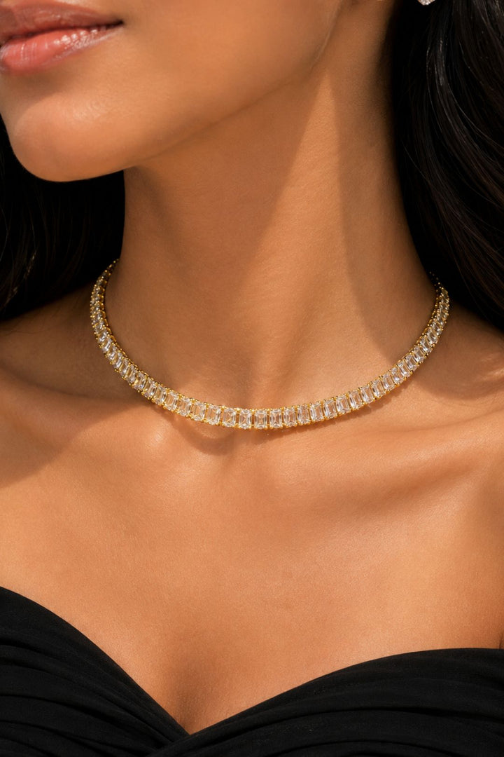 Yalina Diamond Cocktail Chokar Necklace