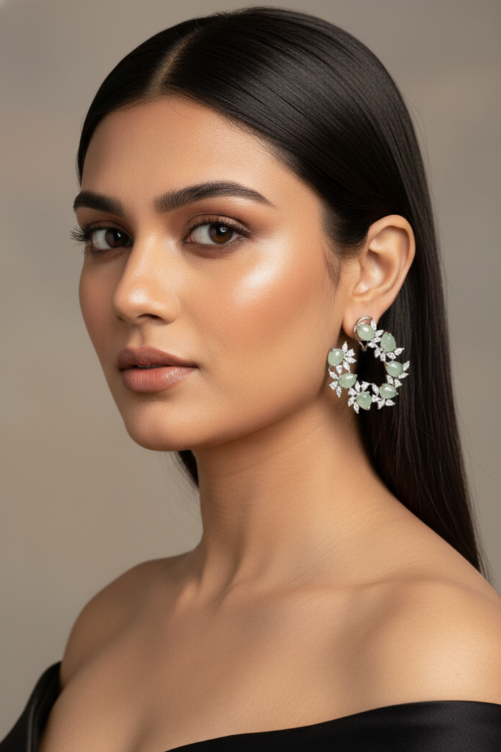 Ardh Spiral Wide Hoop Earrings